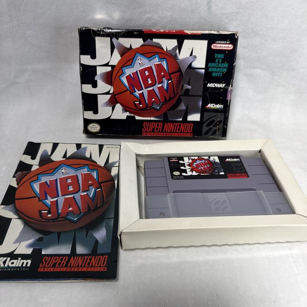 NBA Jam SNES Super Nintendo Entertainment System 1994